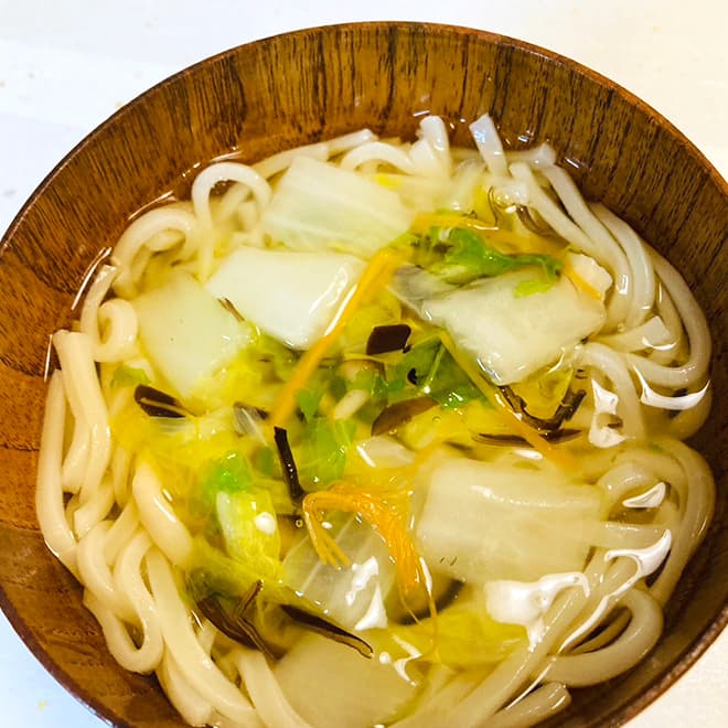 野菜餡掛けうどん